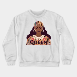 African Queen Fabric Crewneck Sweatshirt